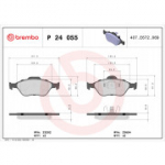 Piduriklotsi komplekt, ketaspidur BREMBO P 24 055