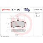 Piduriklotsi komplekt, ketaspidur BREMBO P 41 003
