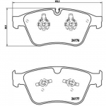 Piduriklotsi komplekt, ketaspidur BREMBO P 50 105