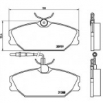 Piduriklotsi komplekt, ketaspidur BREMBO P 68 014