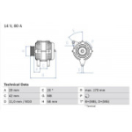 Generaator BOSCH 0 986 081 000