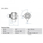 Generaator BOSCH 0 986 040 350
