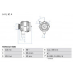 Generaator BOSCH 0 986 039 660