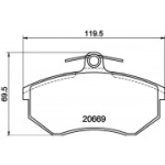 Piduriklotsi komplekt, ketaspidur HELLA 8DB 355 017-701