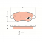 Piduriklotsi komplekt, ketaspidur TRW GDB1589