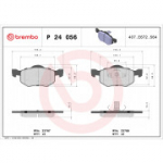 Piduriklotsi komplekt, ketaspidur BREMBO P 24 056