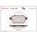 Piduriklotsi komplekt, ketaspidur BREMBO P 50 107