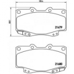 Piduriklotsi komplekt, ketaspidur BREMBO P 83 069