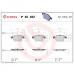 Piduriklotsi komplekt, ketaspidur BREMBO P 85 082