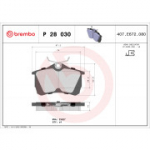 Piduriklotsi komplekt, ketaspidur BREMBO P 28 030