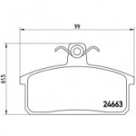 Piduriklotsi komplekt, ketaspidur BREMBO P 79 007