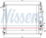 Radiaator, mootorijahutus NISSENS 68796