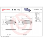 Piduriklotsi komplekt, ketaspidur BREMBO P 50 132