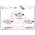 Piduriklotsi komplekt, ketaspidur BREMBO P 24 058