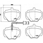 Piduriklotsi komplekt, ketaspidur BREMBO P 44 003