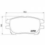 Piduriklotsi komplekt, ketaspidur BREMBO P 83 070