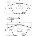 Piduriklotsi komplekt, ketaspidur BREMBO P 85 084