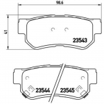 Piduriklotsi komplekt, ketaspidur BREMBO P 30 014
