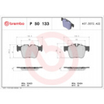 Piduriklotsi komplekt,ketaspidur BREMBO P 50 133