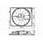 Ventilaator, mootorijahutus VALEO 696881