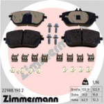 Piduriklotsi komplekt, ketaspidur ZIMMERMANN 22988.190.2