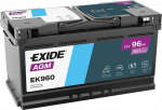 Aku EXIDE AGM EK960 96Ah 850A