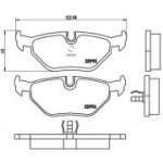 Piduriklotsi komplekt, ketaspidur BREMBO P 06 011