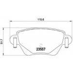 Piduriklotsi komplekt, ketaspidur BREMBO P 24 059