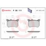 Piduriklotsi komplekt, ketaspidur BREMBO P 50 111