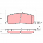 Piduriklotsi komplekt, ketaspidur TRW GDB1138