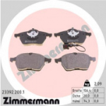 Piduriklotsi komplekt, ketaspidur ZIMMERMANN 23392.200.1