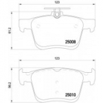 Piduriklotsi komplekt, ketaspidur BREMBO P 85 125