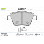 Piduriklotsi komplekt, ketaspidur VALEO 601137