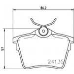 Piduriklotsi komplekt, ketaspidur HELLA 8DB 355 011-501