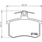 Piduriklotsi komplekt, ketaspidur HELLA 8DB 355 017-951