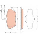 Piduriklotsi komplekt, ketaspidur TRW GDB1663