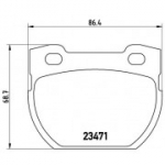 Piduriklotsi komplekt, ketaspidur BREMBO P 44 006