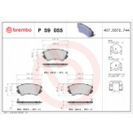 Piduriklotsi komplekt, ketaspidur BREMBO P 59 055