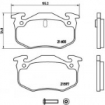 Piduriklotsi komplekt, ketaspidur BREMBO P 68 018
