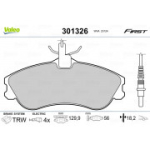 Piduriklotsi komplekt, ketaspidur VALEO 301326