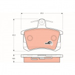 Piduriklotsi komplekt, ketaspidur TRW GDB1163