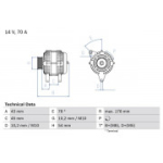 Generaator BOSCH 0 986 042 071