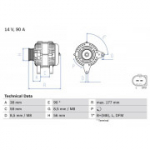 Generaator BOSCH 0 986 049 101