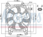 Ventilaator, mootorijahutus NISSENS 85086