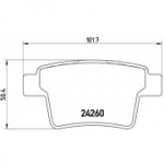 Piduriklotsi komplekt, ketaspidur BREMBO P 24 063