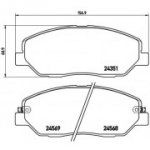 Piduriklotsi komplekt, ketaspidur BREMBO P 30 036
