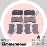 Piduriklotsi komplekt, ketaspidur ZIMMERMANN 24098.170.1