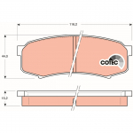 Piduriklotsi komplekt, ketaspidur TRW GDB1182