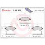Piduriklotsi komplekt,ketaspidur BREMBO P 56 070