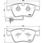 Piduriklotsi komplekt, ketaspidur BREMBO P 05 003